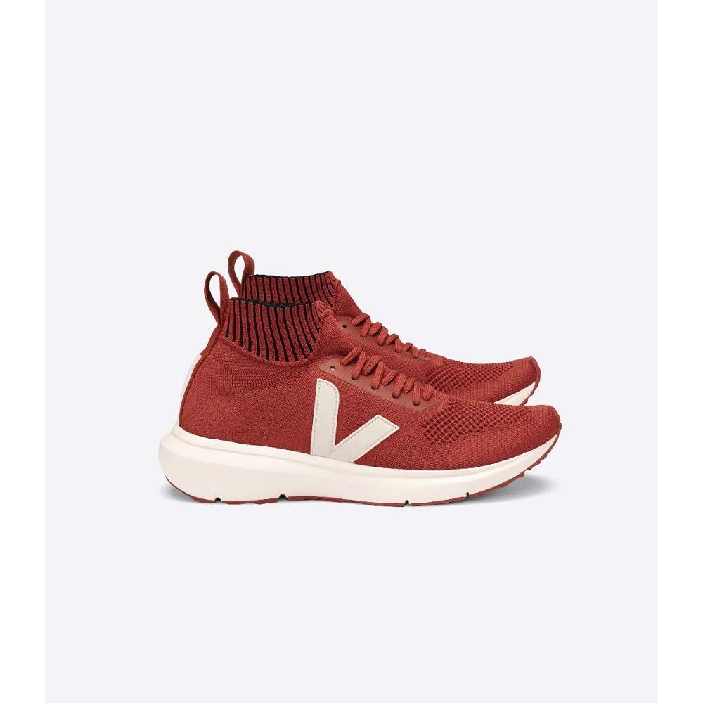 Veja V-KNIT RICK OWENS MID Men\'s Shoes Red | CA 289PJJ